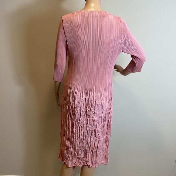 Veeca pink Cocktail Party gauze 3/4 sleeve dress size M - Picture 6 of 10